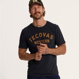 Tecovas Black Pima Cotton T-Shirt “Tecovas Western Goods” Size Medium